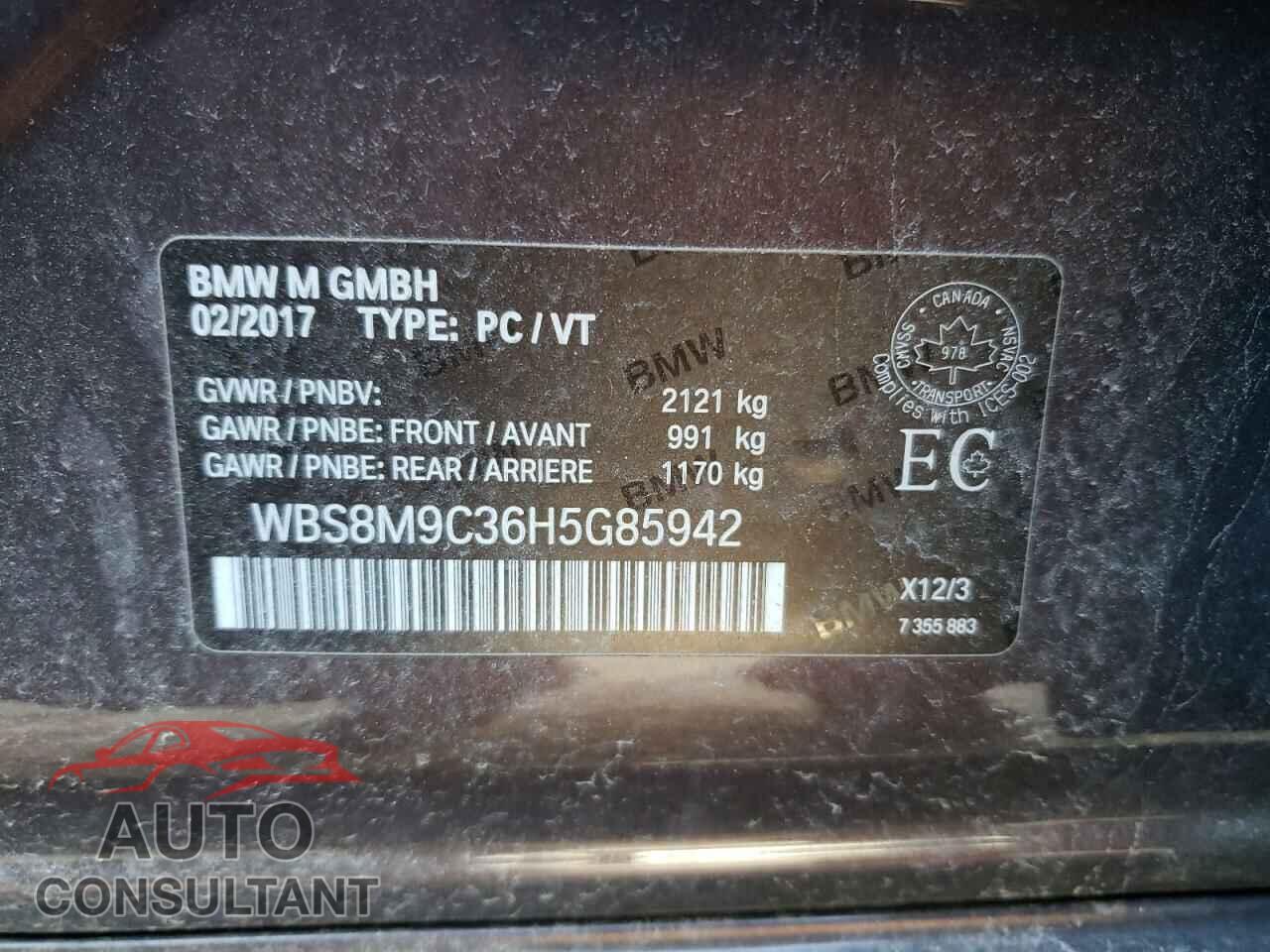 BMW M3 2017 - WBS8M9C36H5G85942