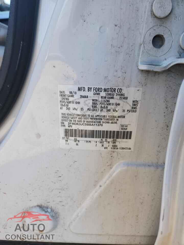 FORD EDGE 2011 - 2FMDK3JC5BBA11370