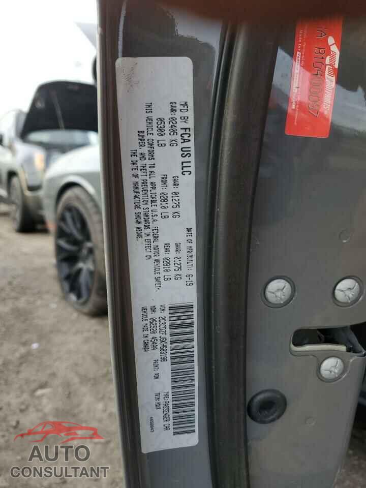 DODGE CHALLENGER 2019 - 2C3CDZFJ6KH683198