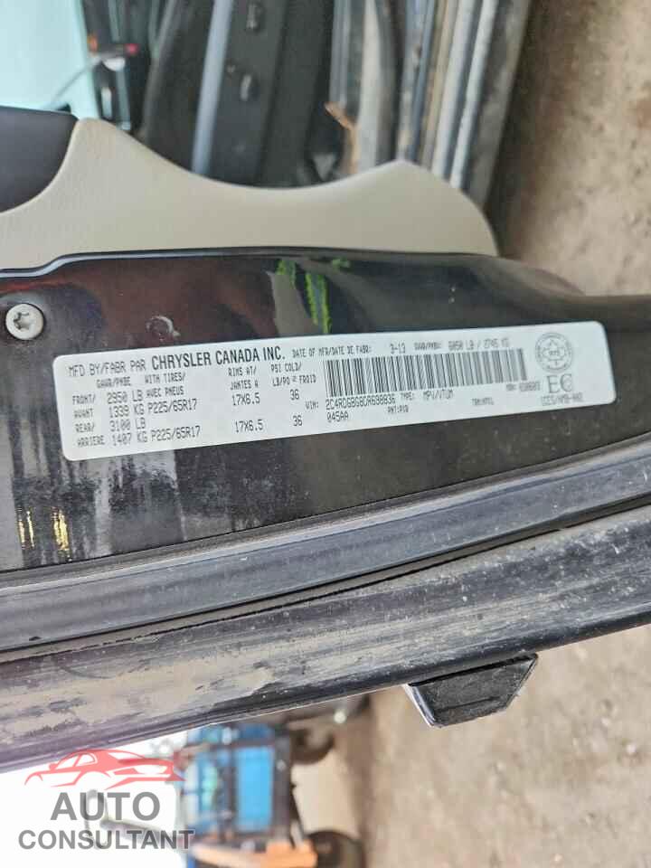 DODGE CARAVAN 2013 - 2C4RDGBG8DR698836