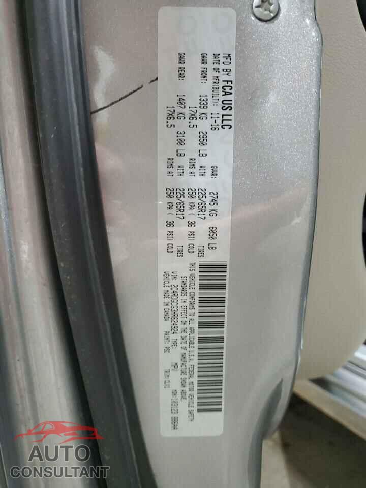 DODGE CARAVAN 2017 - 2C4RDGCG3HR624924