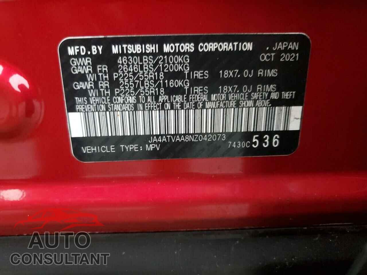 MITSUBISHI ECLIPSE 2022 - JA4ATVAA8NZ042073