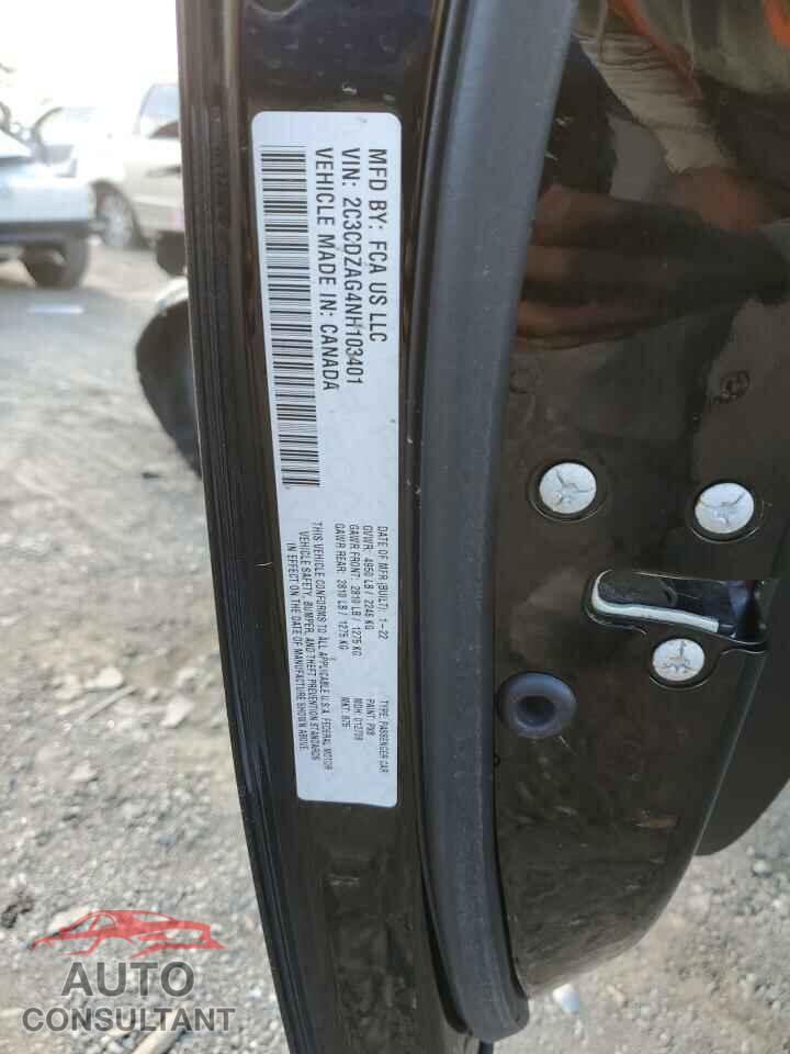 DODGE CHALLENGER 2022 - 2C3CDZAG4NH103401