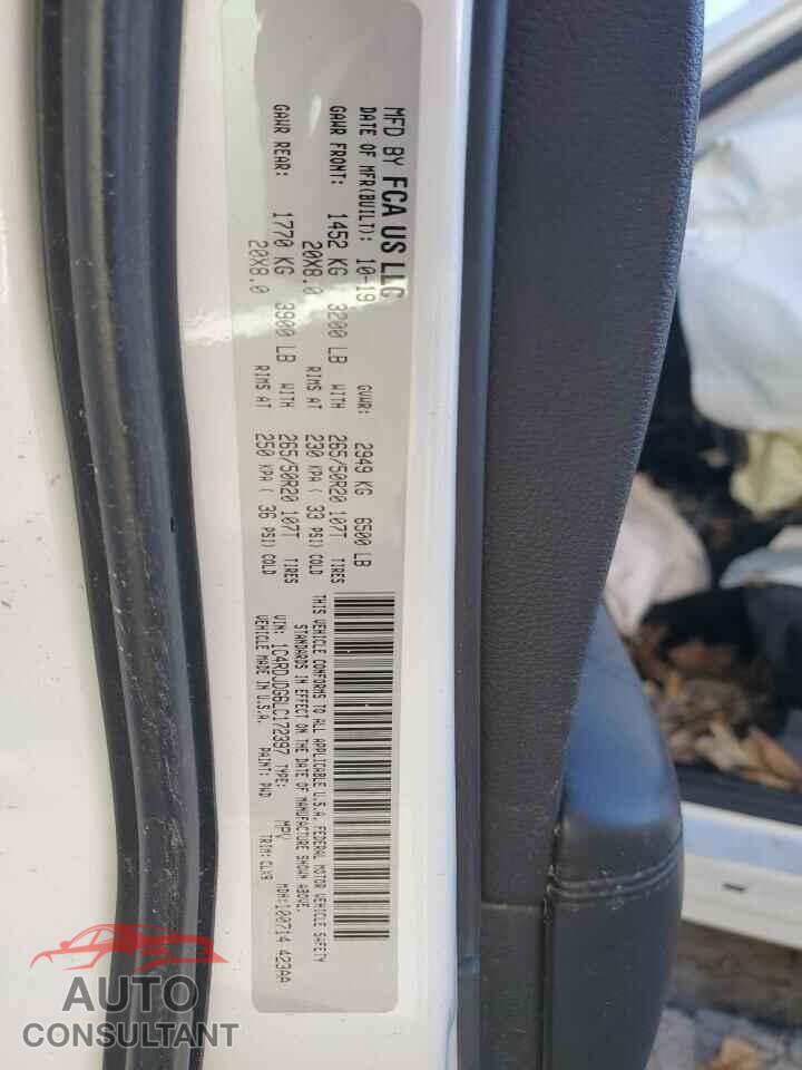 DODGE DURANGO 2020 - 1C4RDJDG6LC172397