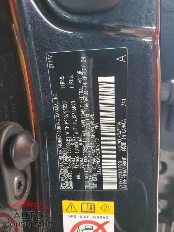 LEXUS RX350 2017 - 2T2ZZMCA5HC074102