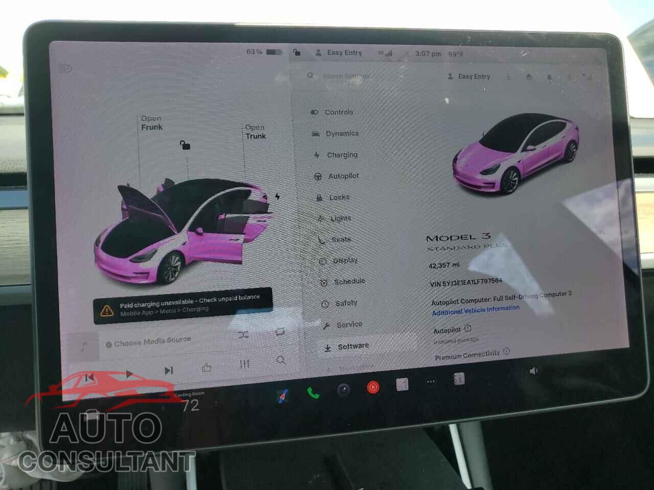 TESLA MODEL 3 2020 - 5YJ3E1EA1LF797564