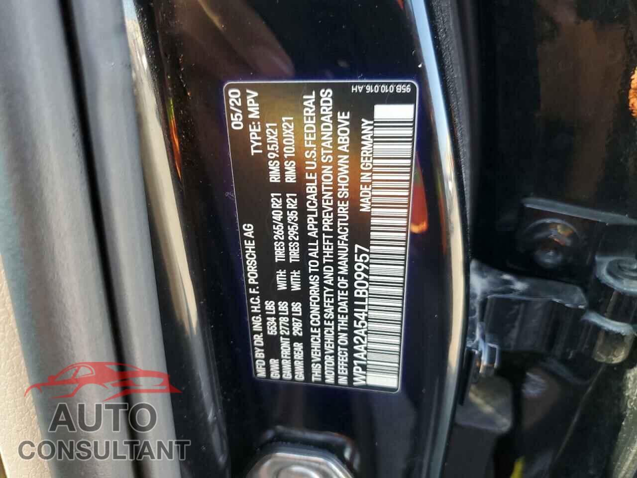PORSCHE MACAN 2020 - WP1AA2A54LLB09957