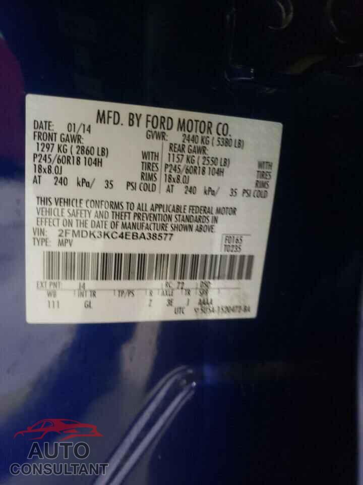 FORD EDGE 2014 - 2FMDK3KC4EBA38577