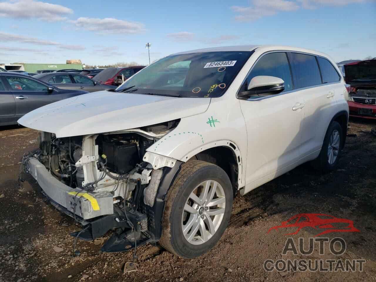 TOYOTA HIGHLANDER 2016 - 5TDBKRFH5GS327974