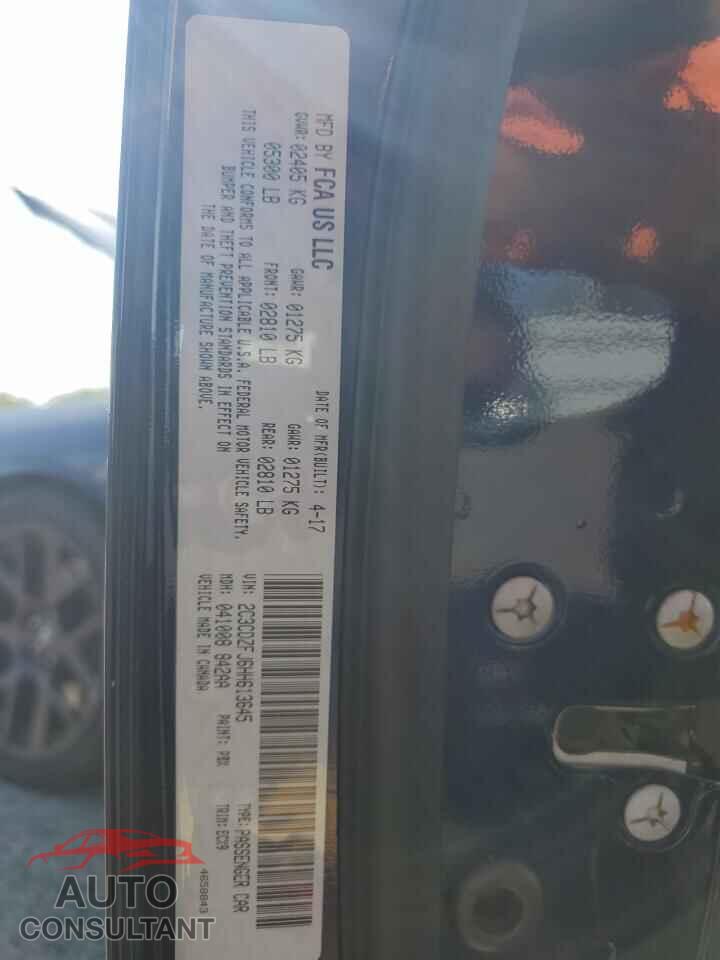 DODGE CHALLENGER 2017 - 2C3CDZFJ6HH613645