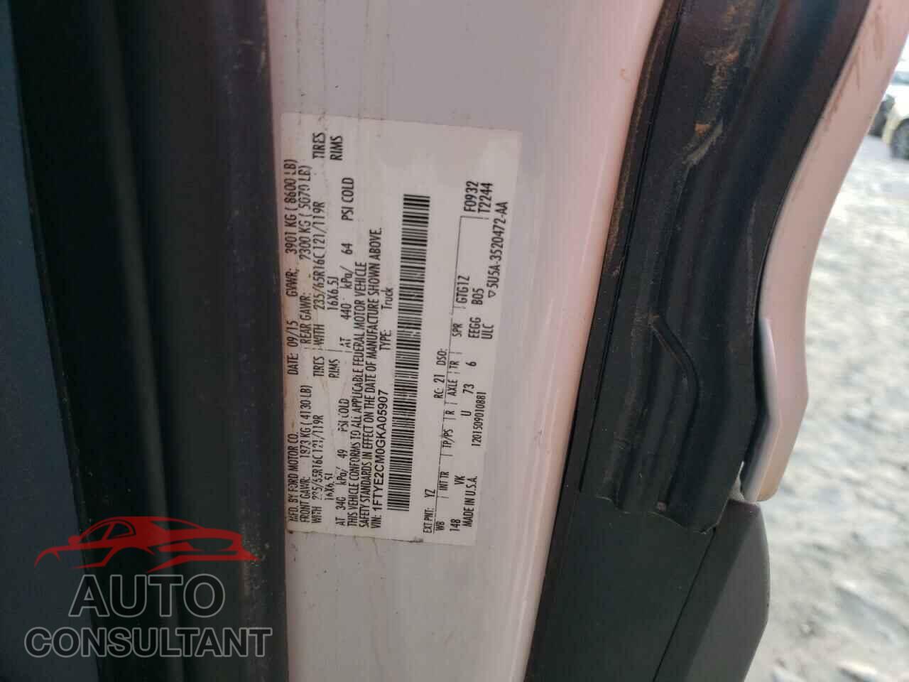 FORD TRANSIT 2016 - 1FTYE2CM0GKA05907