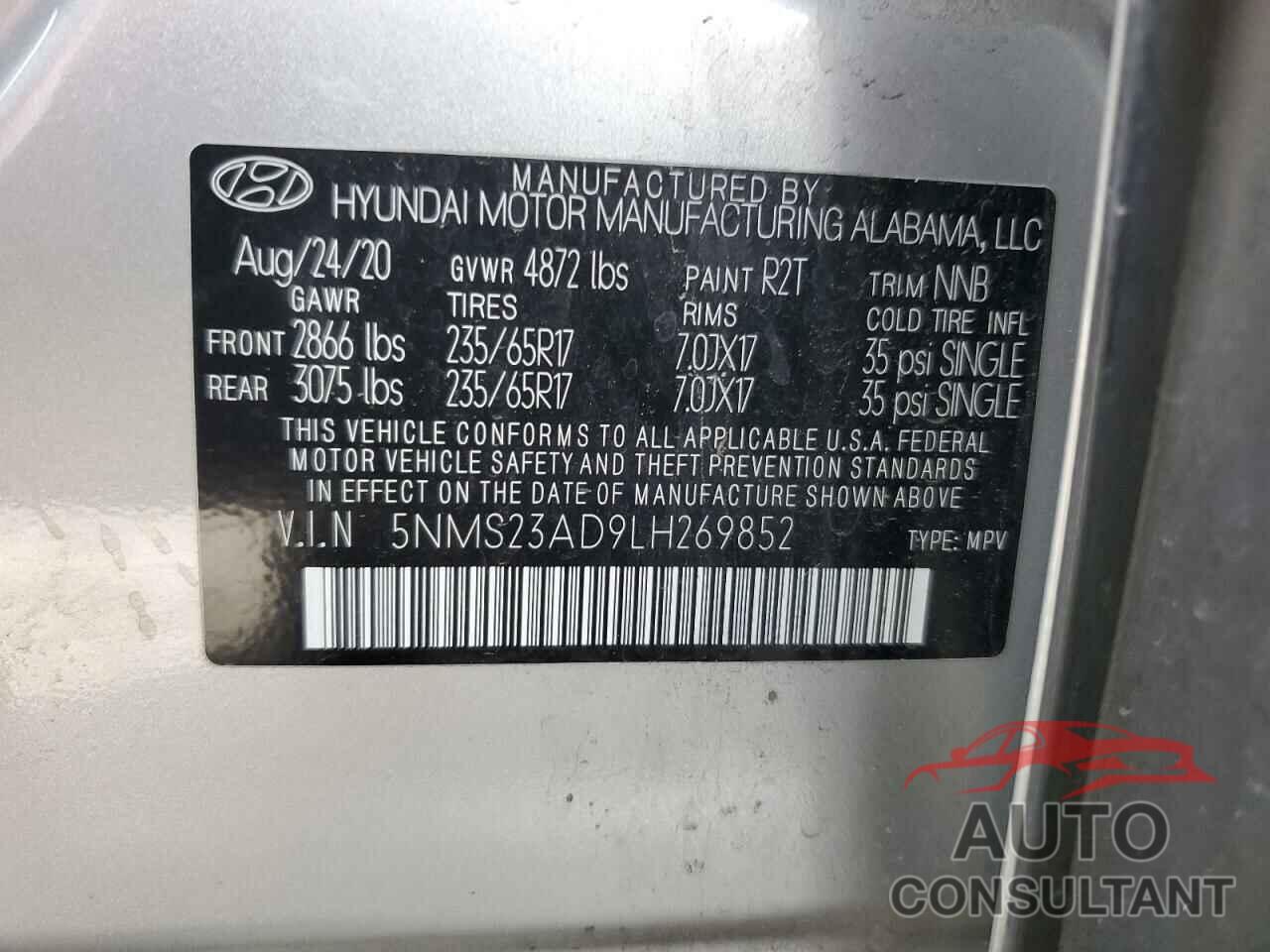 HYUNDAI SANTA FE 2020 - 5NMS23AD9LH269852