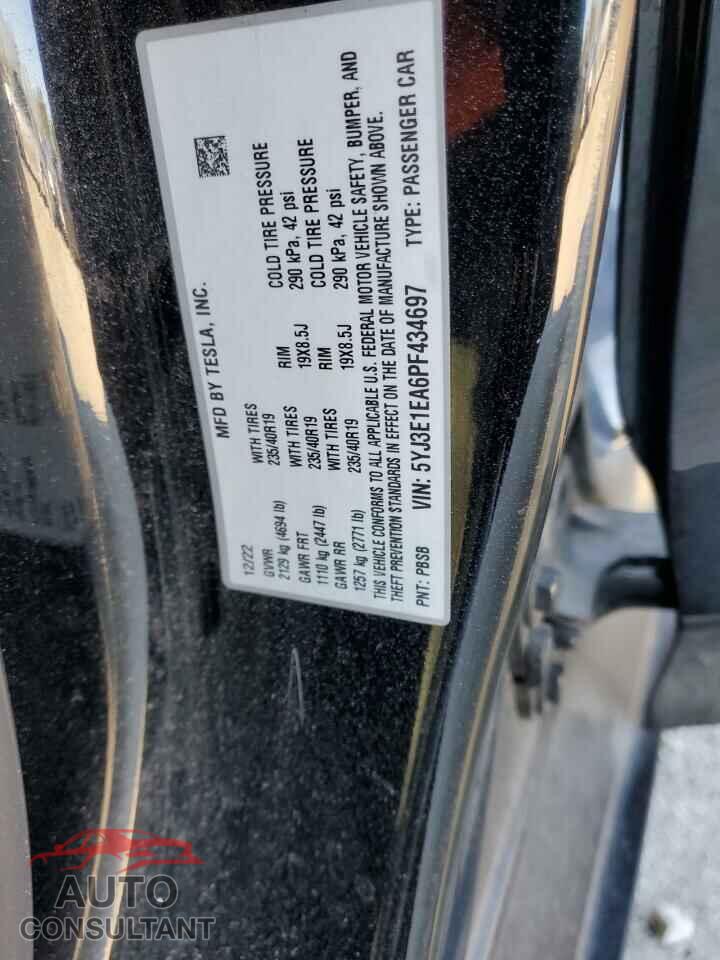 TESLA MODEL 3 2023 - 5YJ3E1EA6PF434697