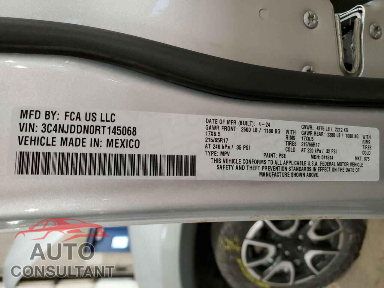 JEEP COMPASS 2024 - 3C4NJDDN0RT145068