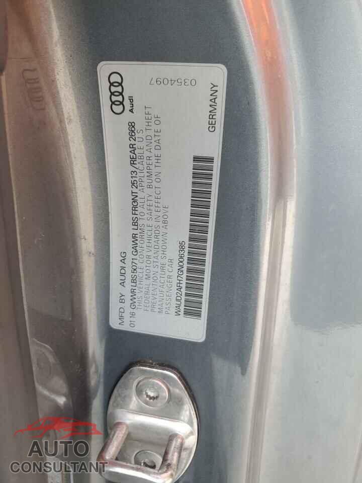 AUDI A5 2016 - WAUD2AFH7GN006385