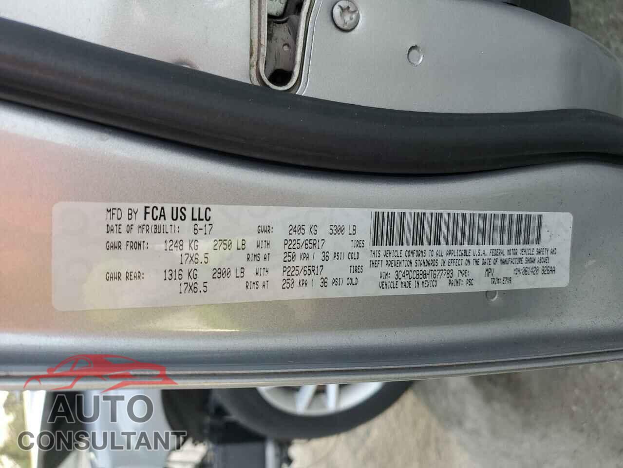 DODGE JOURNEY 2017 - 3C4PDCBB8HT677783