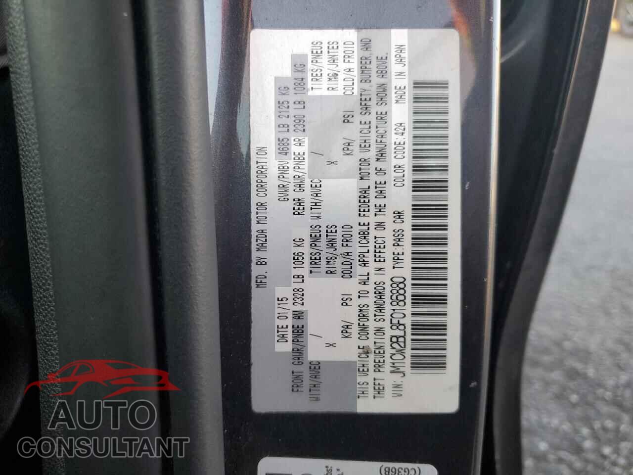 MAZDA 5 2015 - JM1CW2BL8F0186880