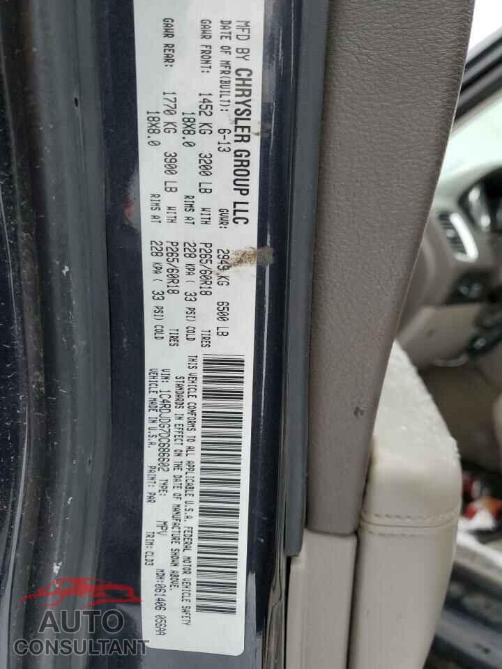 DODGE DURANGO 2013 - 1C4RDJDG7DC686602