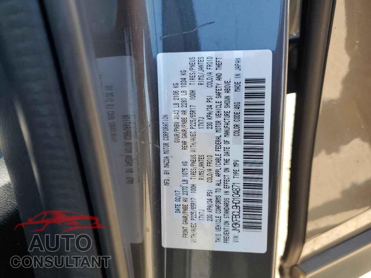 MAZDA CX-5 2017 - JM3KFBCL9H0104871
