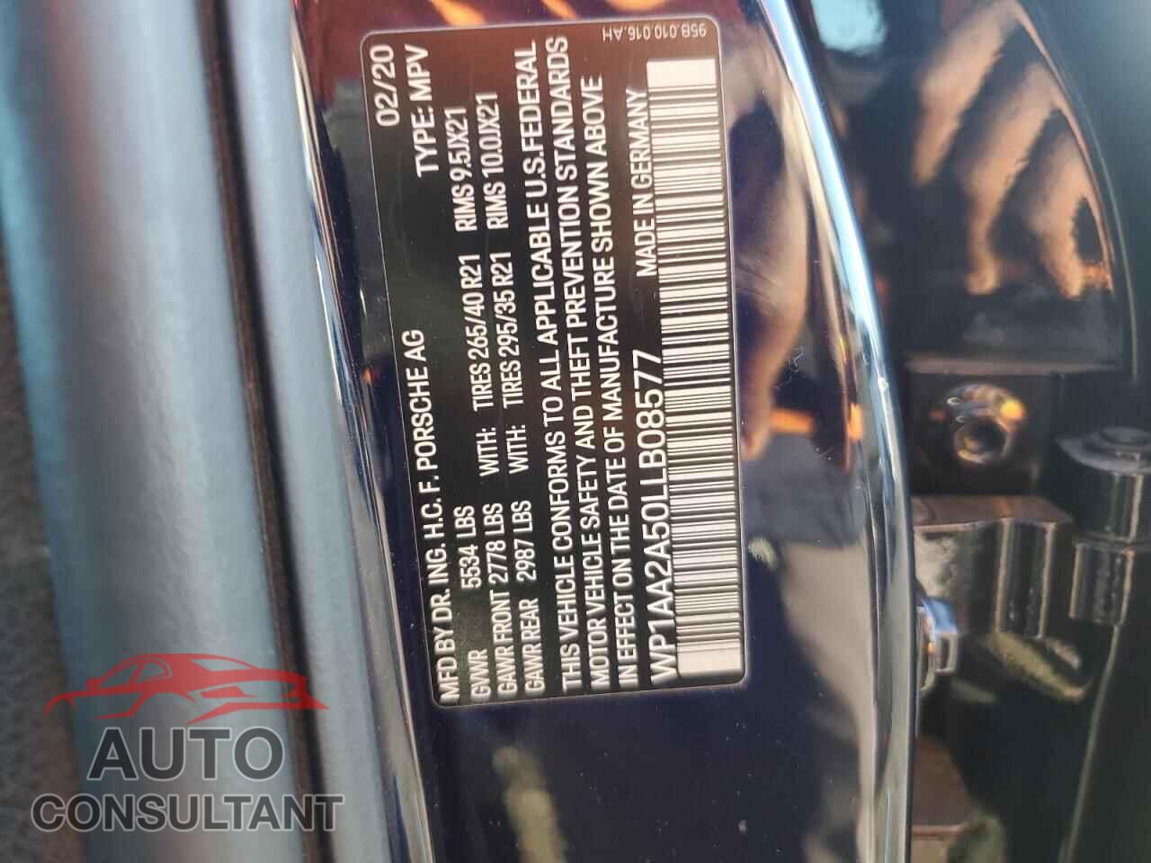 PORSCHE MACAN 2020 - WP1AA2A50LLB08577