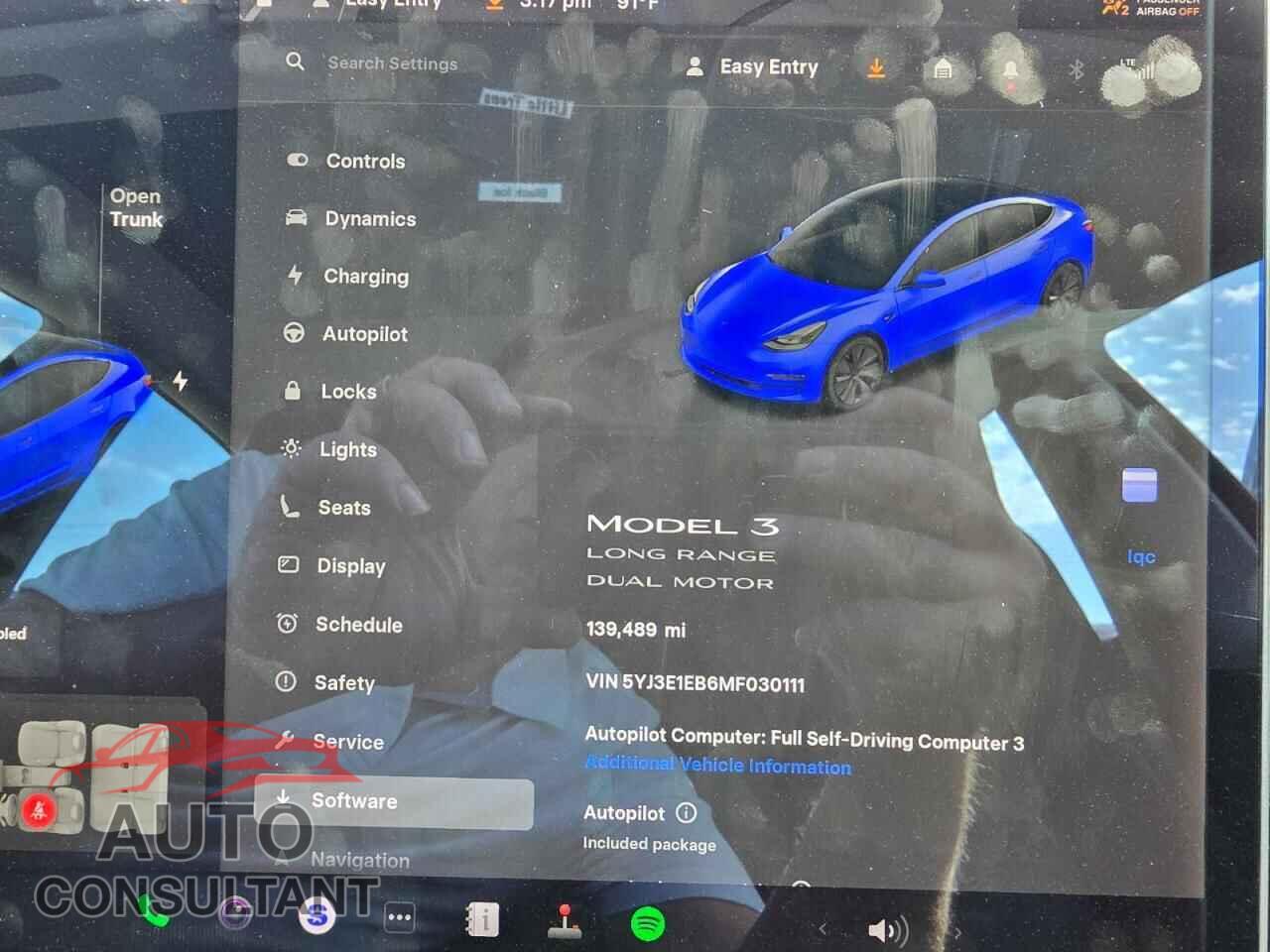 TESLA MODEL 3 2021 - 5YJ3E1EB6MF030111
