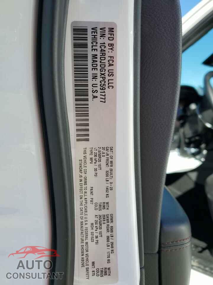DODGE DURANGO 2023 - 1C4RDJDGXPC591777