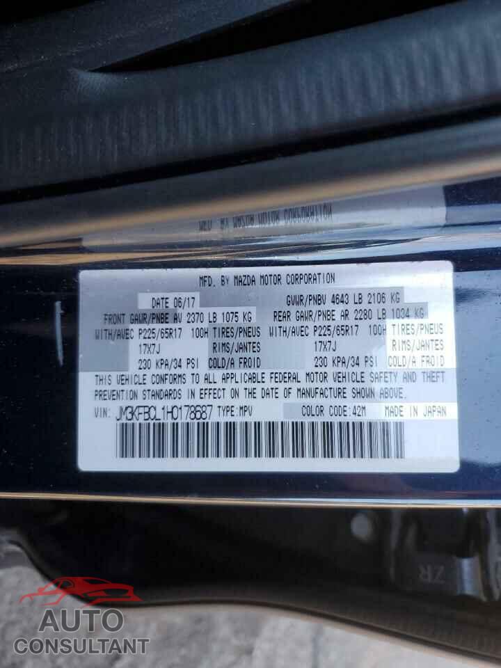 MAZDA CX-5 2017 - JM3KFBCL1H0178687
