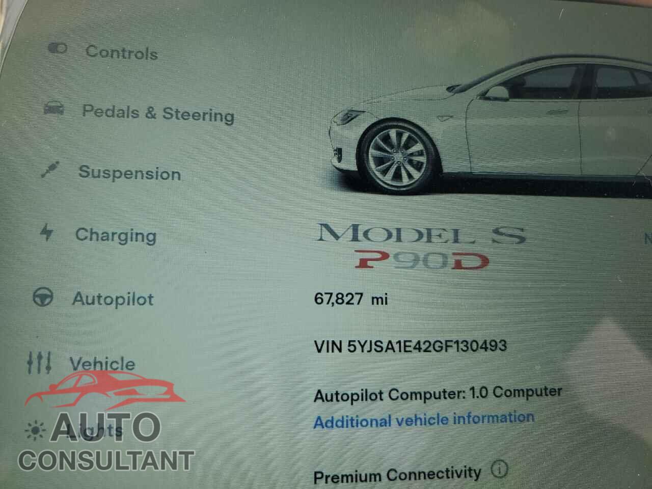 TESLA MODEL S 2016 - 5YJSA1E42GF130493
