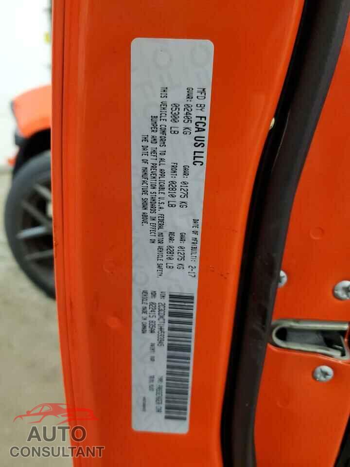 DODGE CHARGER 2017 - 2C3CDXCT1HH593945