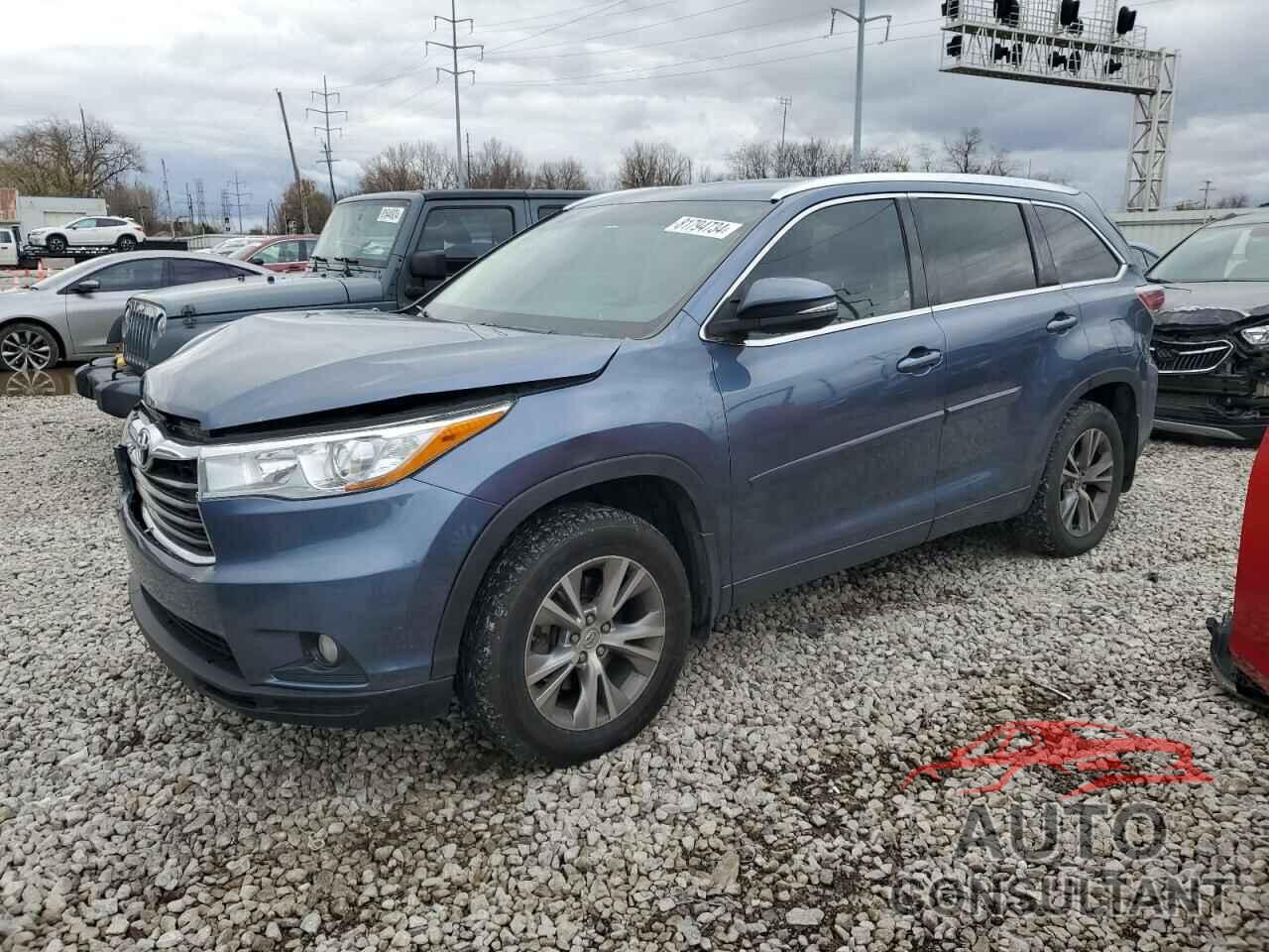 TOYOTA HIGHLANDER 2015 - 5TDJKRFH4FS128148