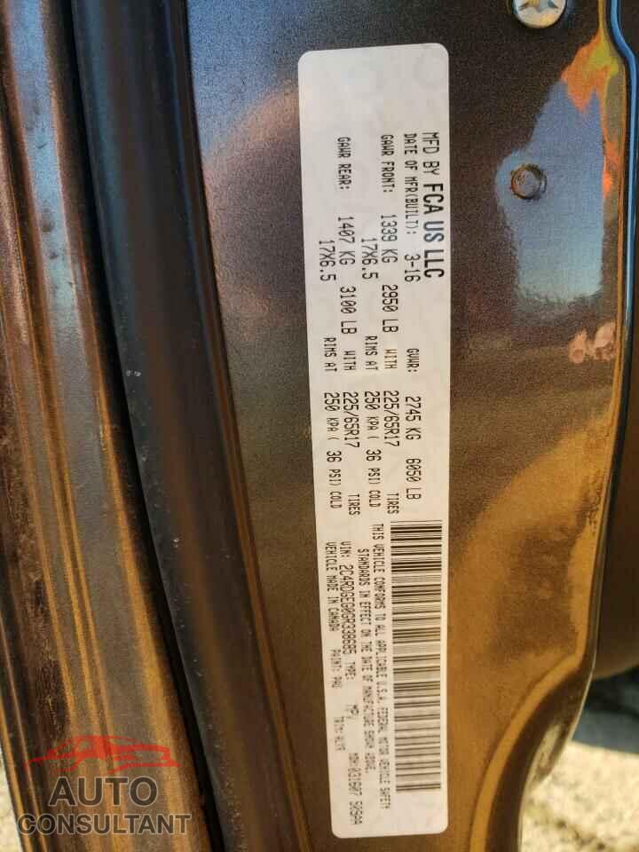 DODGE CARAVAN 2016 - 2C4RDGEG0GR338685