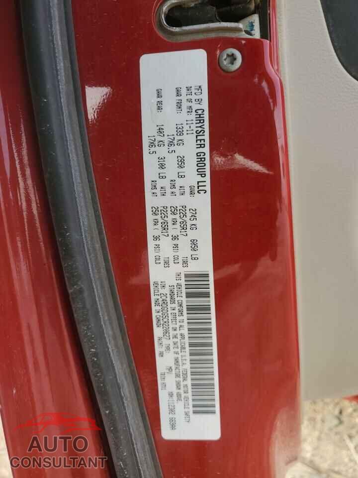 DODGE CARAVAN 2012 - 2C4RDGDG5CR220627
