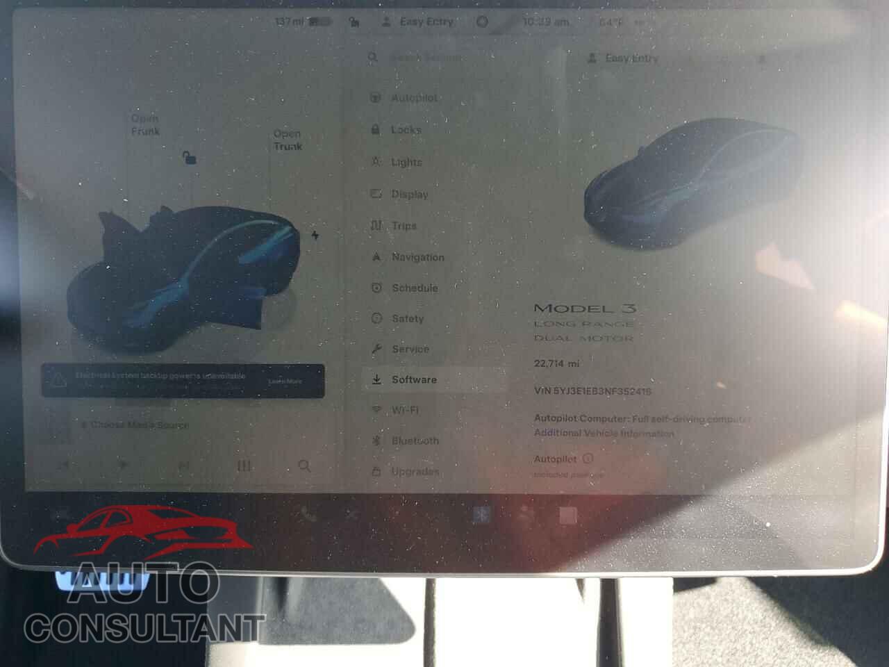 TESLA MODEL 3 2022 - 5YJ3E1EB3NF352416