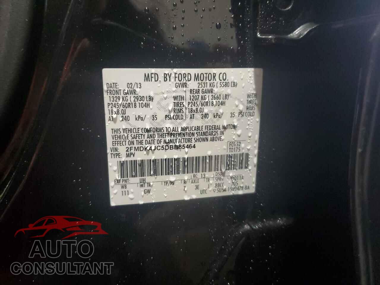 FORD EDGE 2013 - 2FMDK4JC5DBB85464