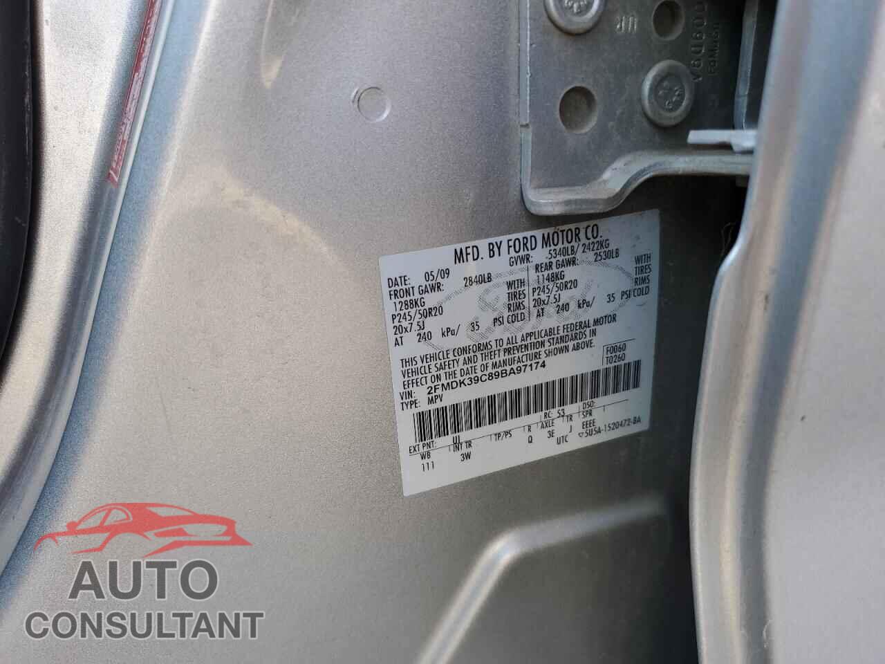 FORD EDGE 2009 - 2FMDK39C89BA97174