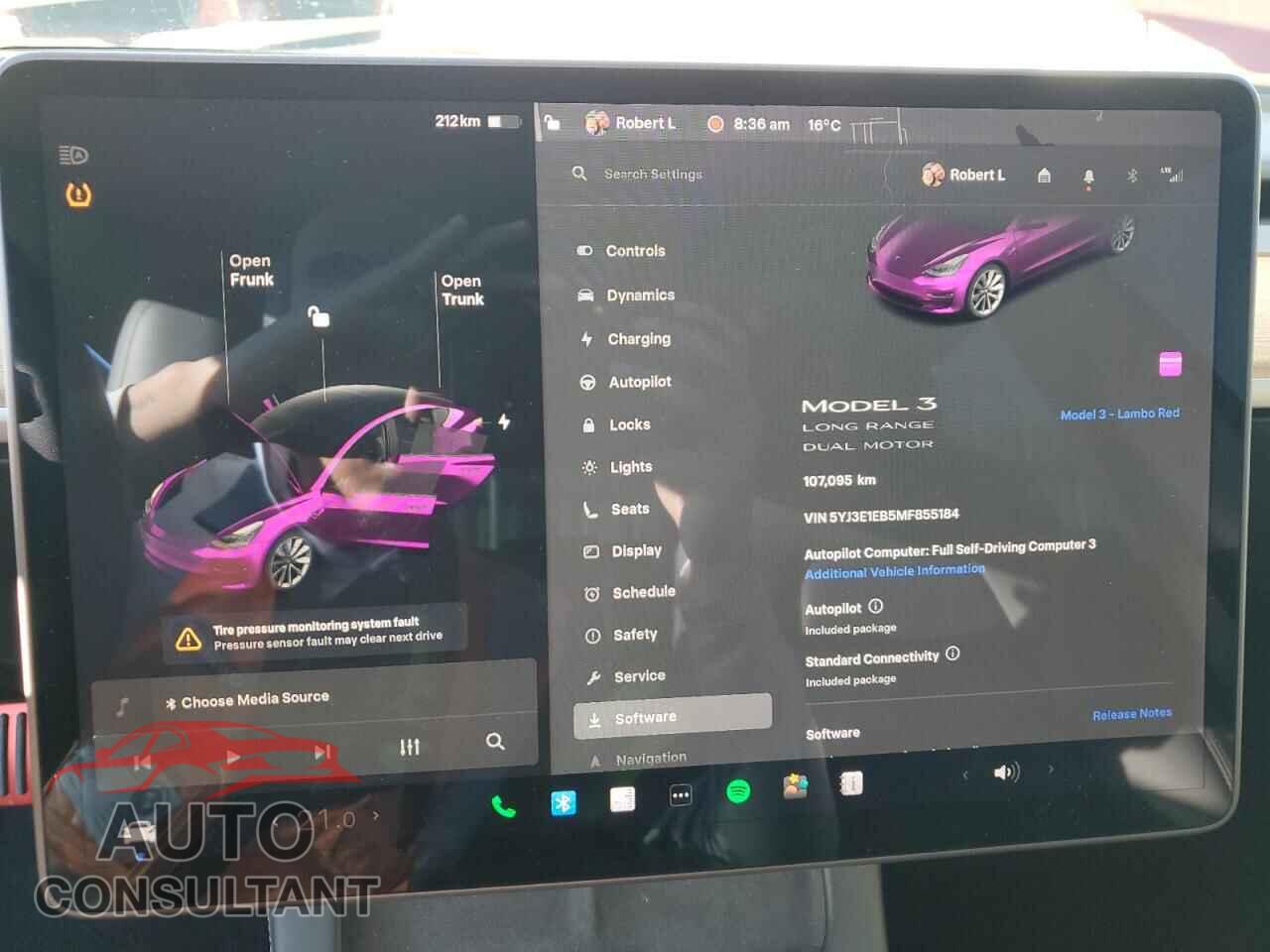 TESLA MODEL 3 2021 - 5YJ3E1EB5MF855184