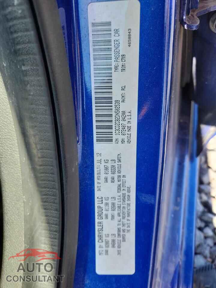 DODGE AVENGER 2013 - 1C3CDZCB2DN502539