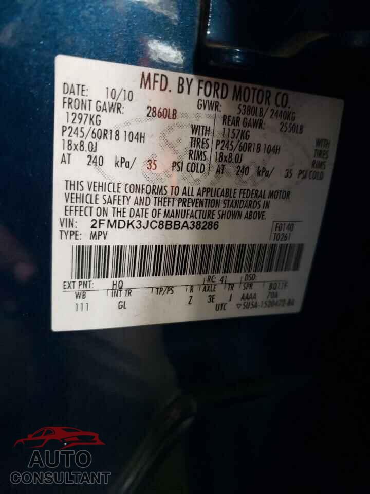 FORD EDGE 2011 - 2FMDK3JC8BBA38286