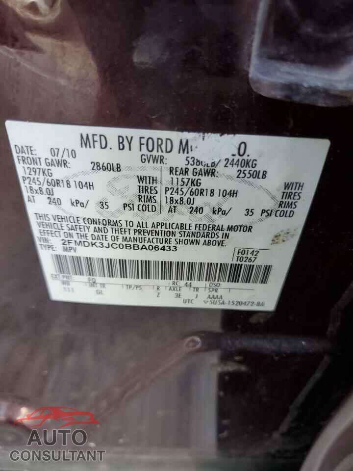 FORD EDGE 2011 - 2FMDK3JC0BBA06433
