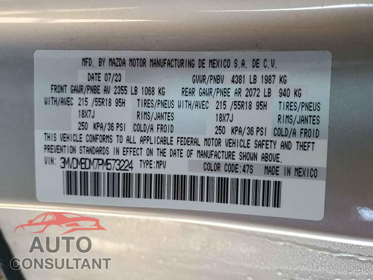 MAZDA CX30 2023 - 3MVDMBDM7PM573224