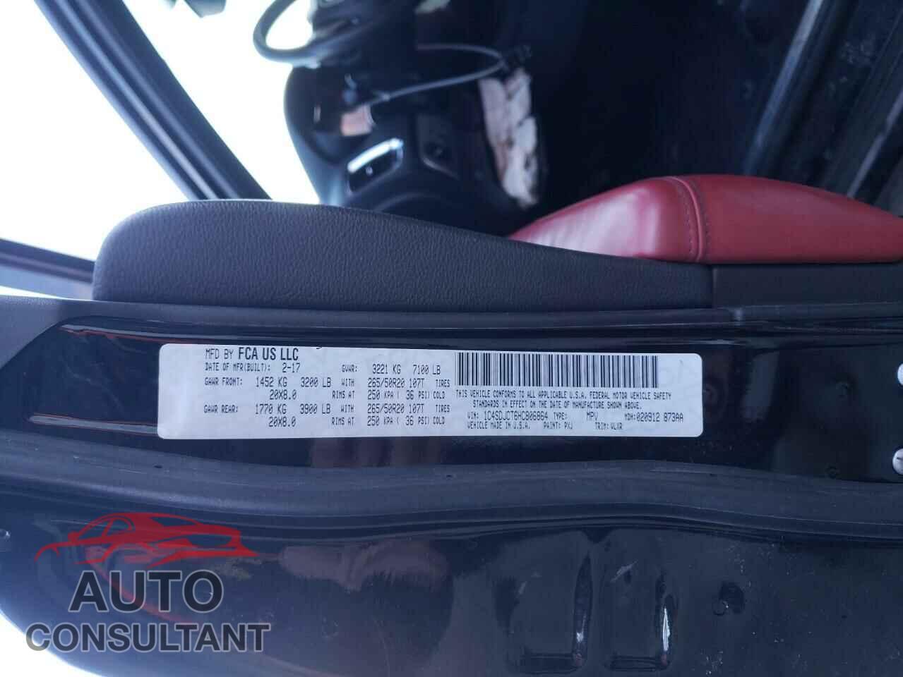 DODGE DURANGO 2017 - 1C4SDJCT6HC806864