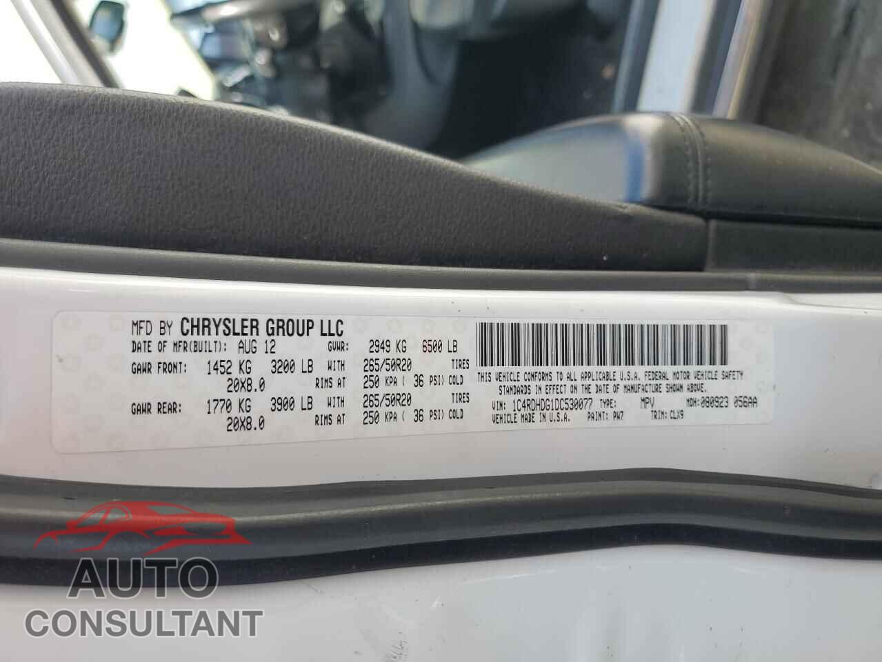 DODGE DURANGO 2013 - 1C4RDHDG1DC530077