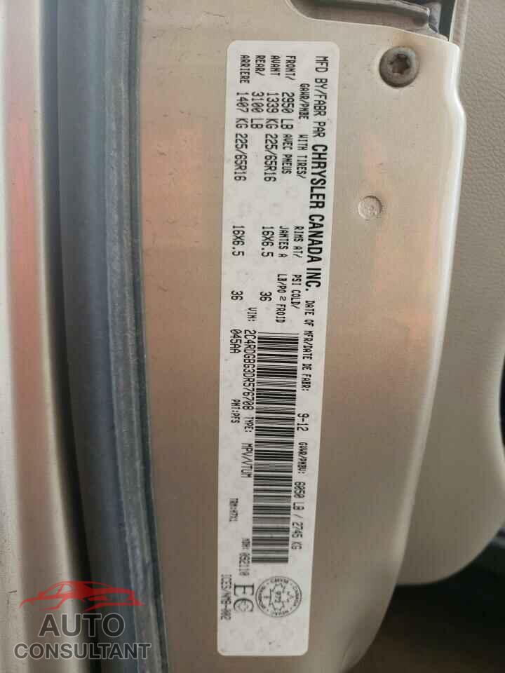 DODGE CARAVAN 2013 - 2C4RDGBG3DR576708