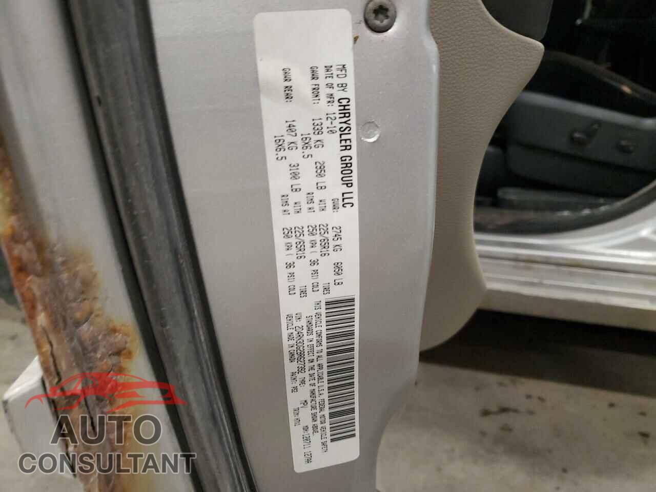 DODGE CARAVAN 2011 - 2D4RN3DG2BR627392