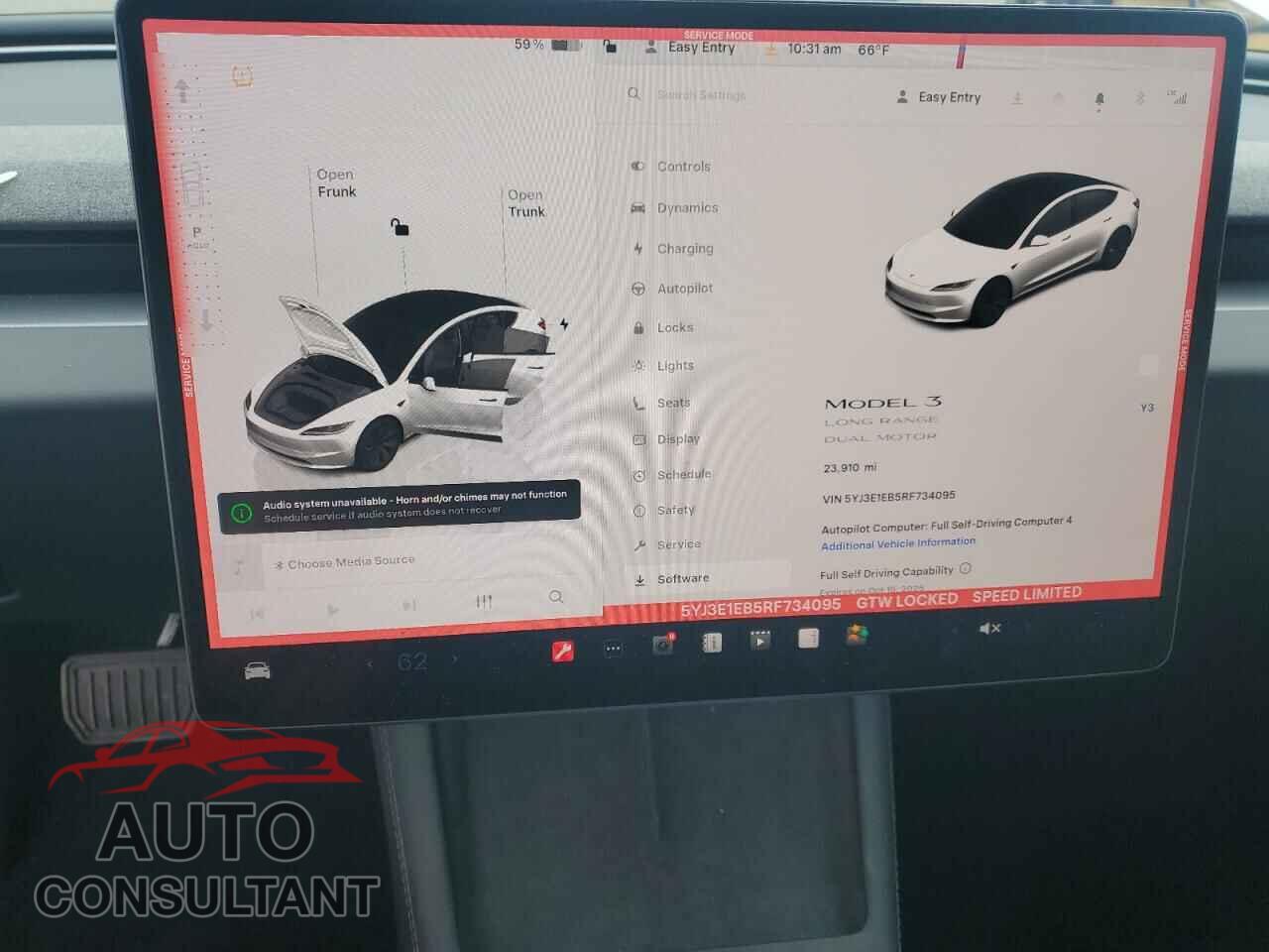TESLA MODEL 3 2024 - 5YJ3E1EB5RF734095