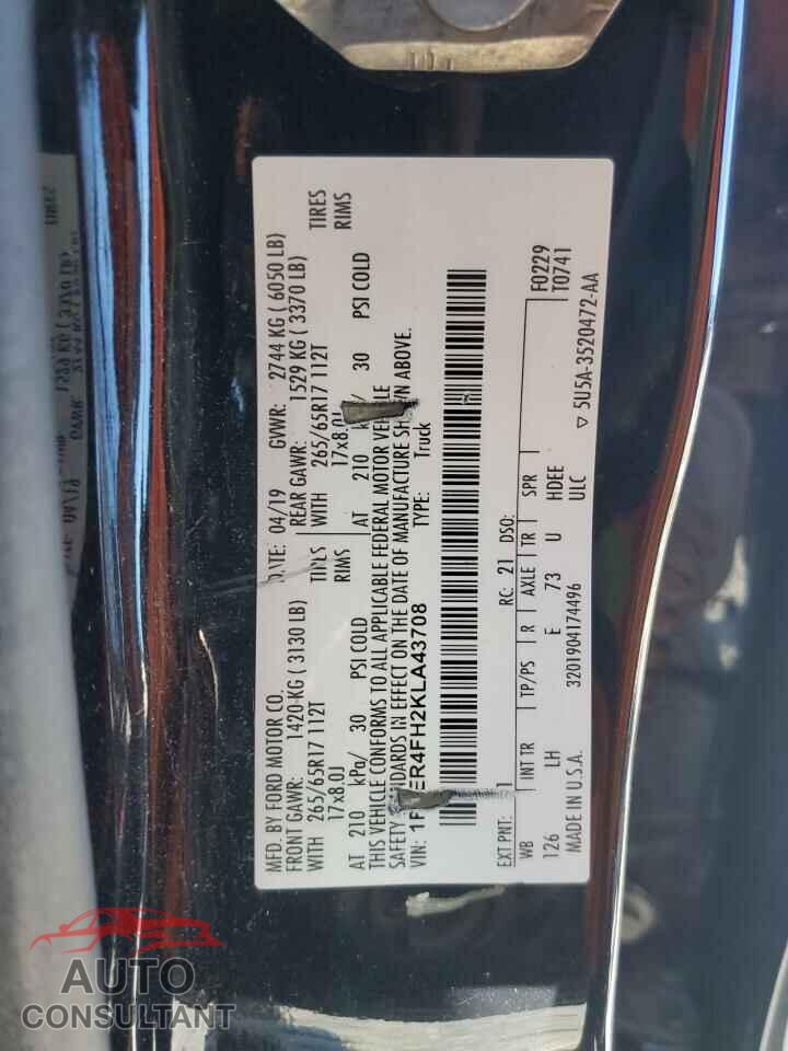 FORD RANGER 2019 - 1FTER4FH2KLA43708