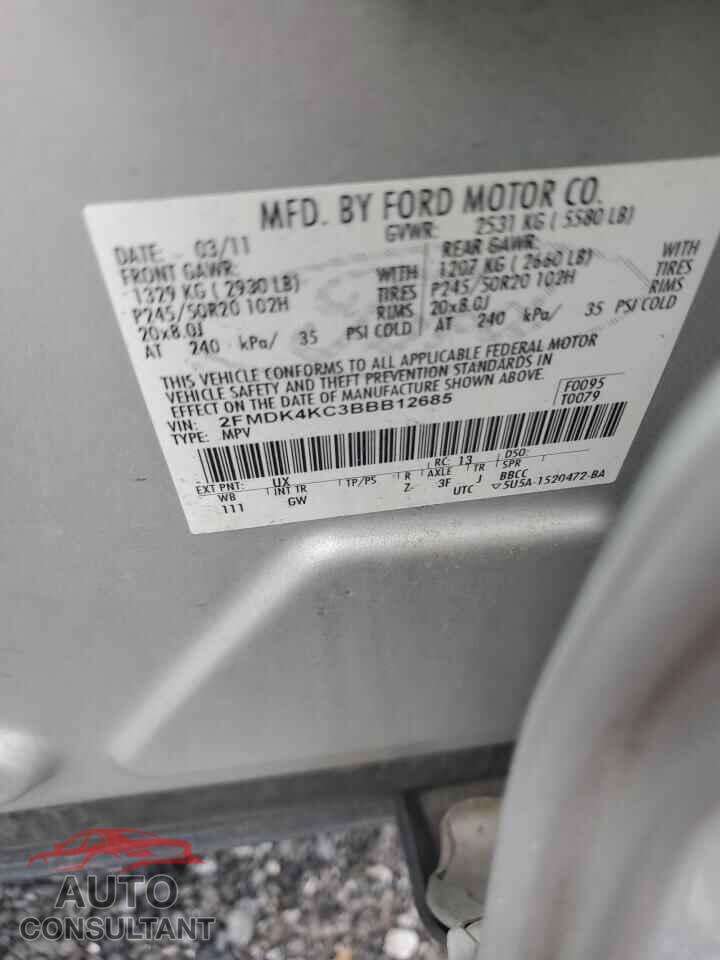 FORD EDGE 2011 - 2FMDK4KC3BBB12685