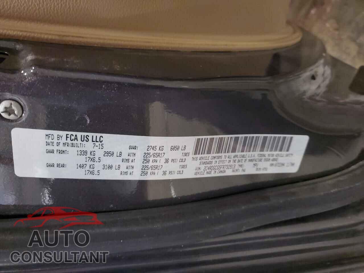 DODGE CARAVAN 2015 - 2C4RDGCG5FR732913