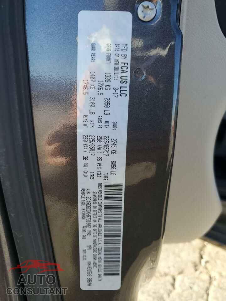 DODGE CARAVAN 2017 - 2C4RDGCGXHR731002