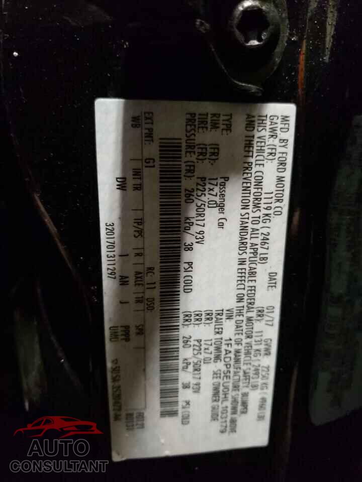 FORD CMAX 2017 - 1FADP5EU0HL103179